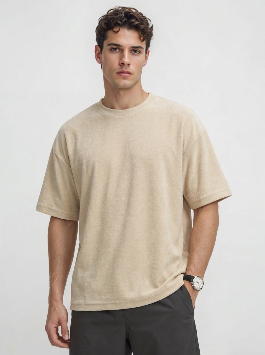 Sand Haze – Beige Oversized Tee