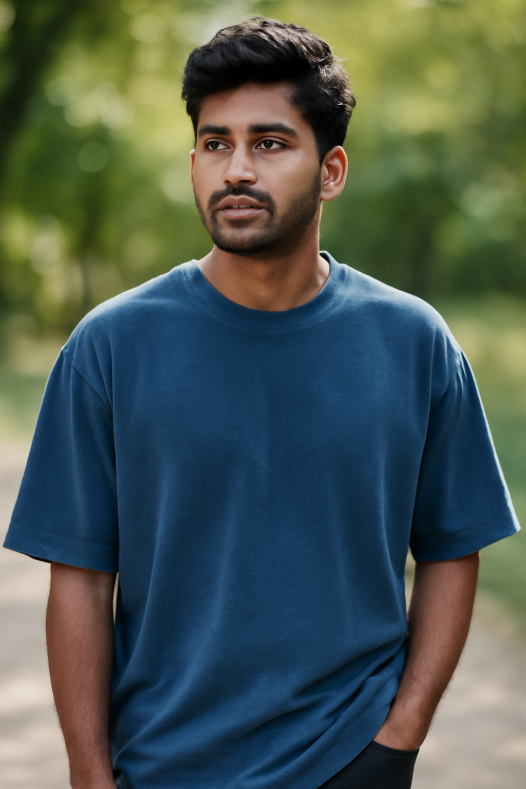 Sky Drift – Blue Oversized Tee