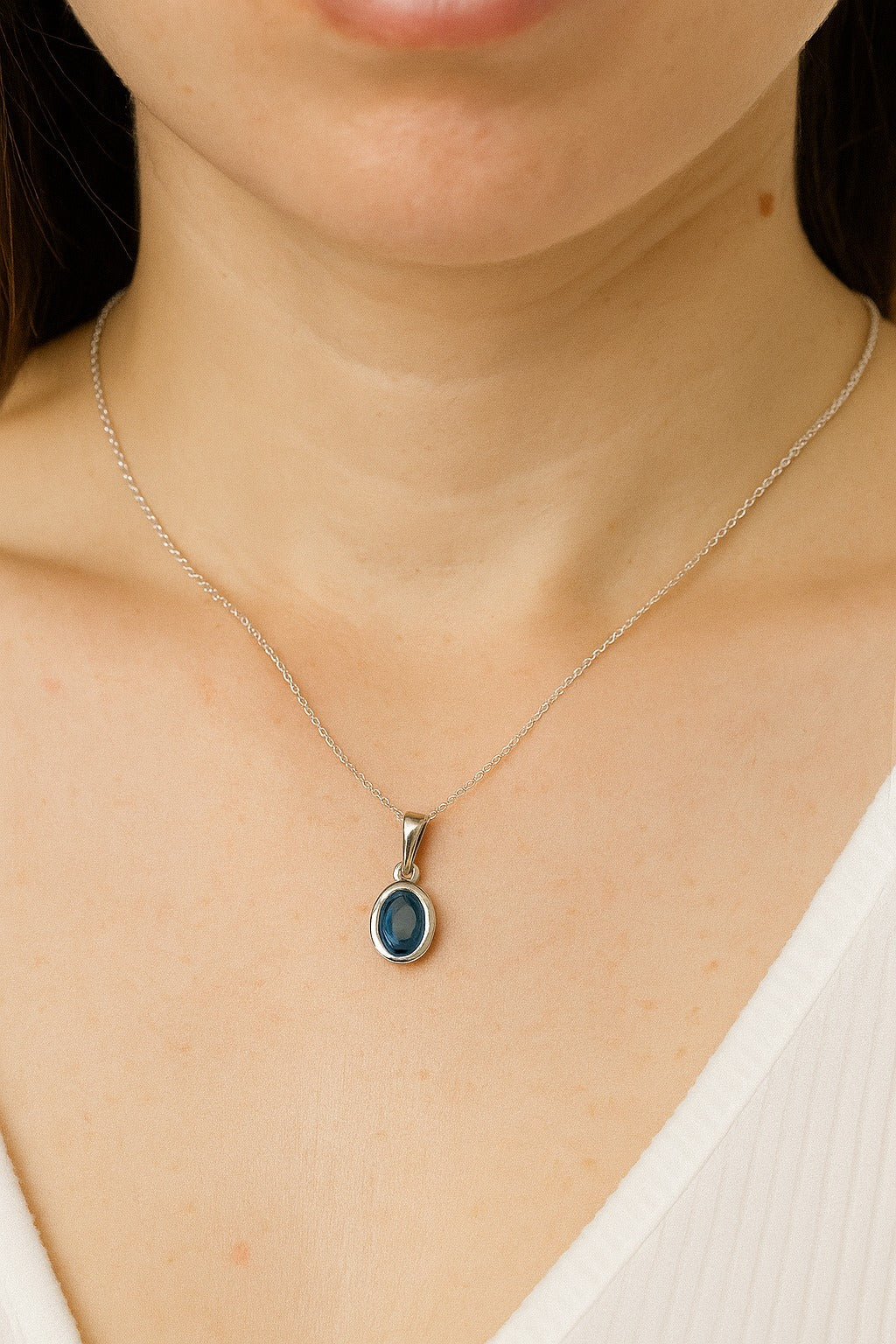 Whisper of Kyanite- Oval Pendant 925 SILVER