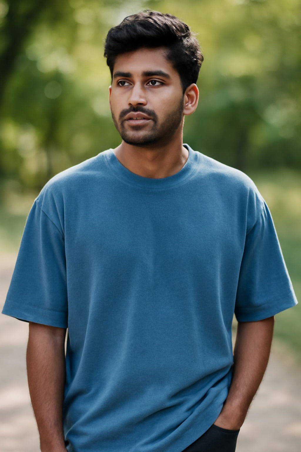 Sky Drift – Blue Oversized Tee