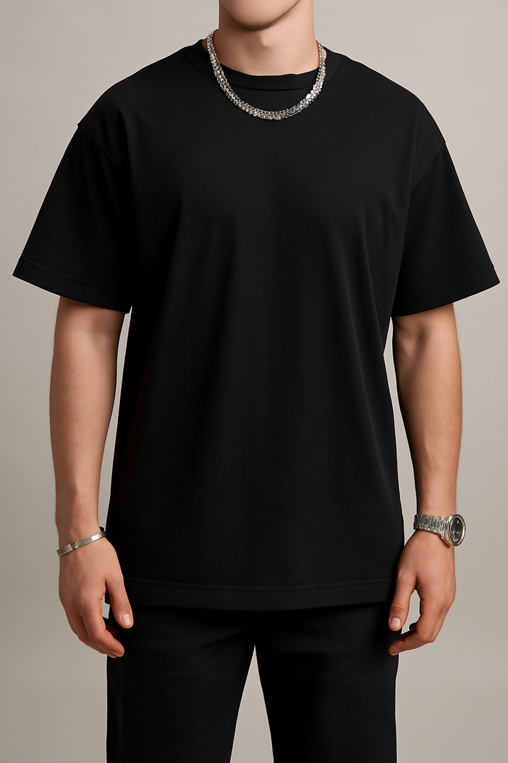 Urban Flow – Black Oversized Tee