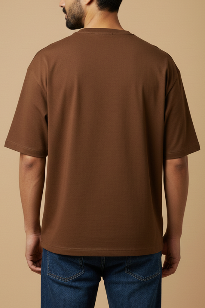 Earth Tone – Brown Drop Shoulder Tee