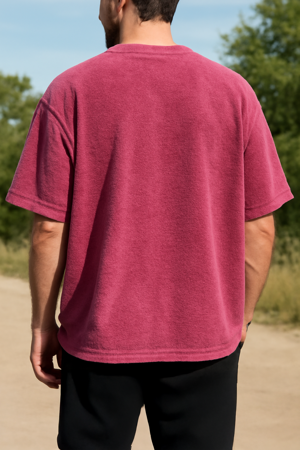 Deep Berry Oversized Tee