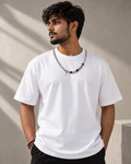 ALAGRAAG WHITE OVERSIZED TEE WITH CHAIN