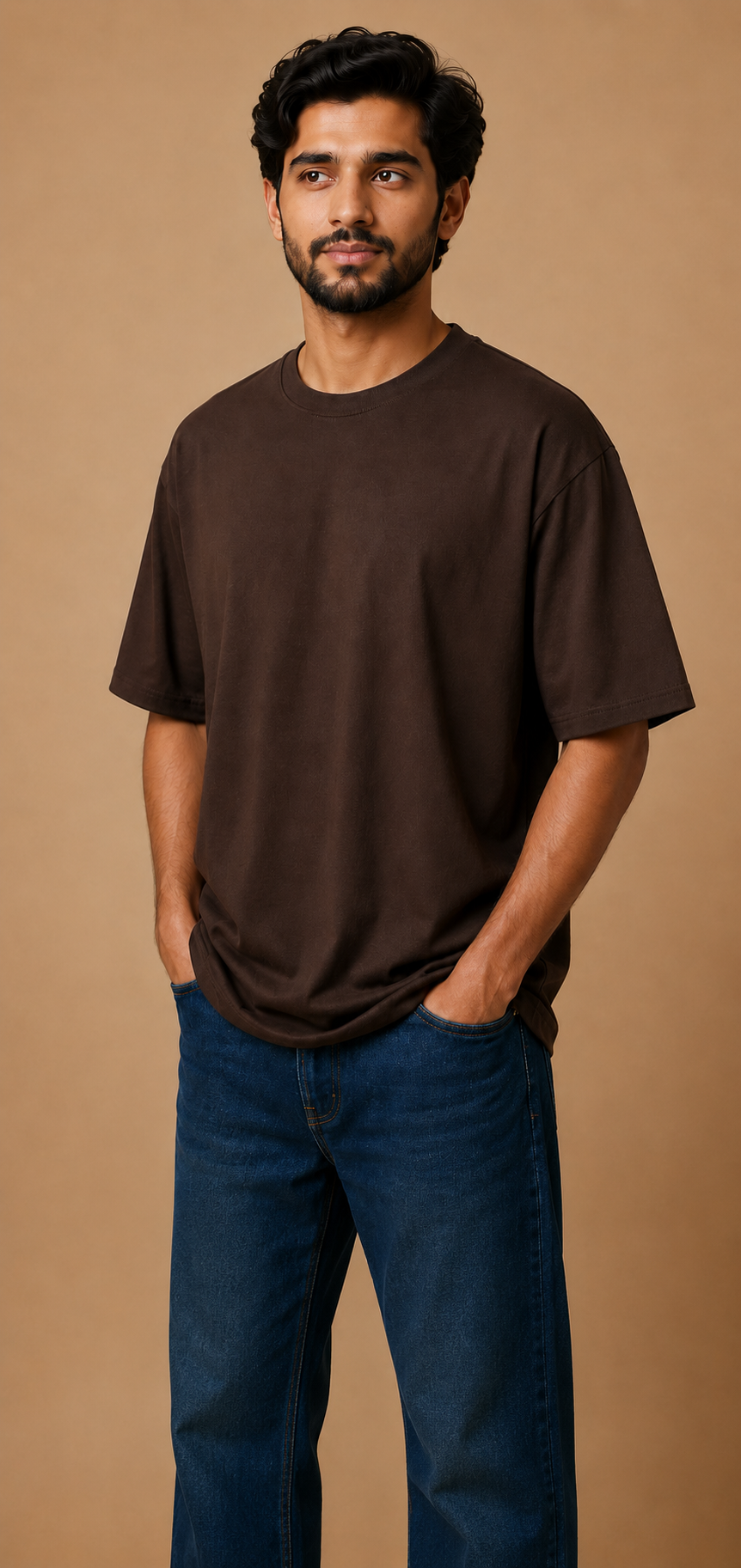 Espresso Brown Drop Shoulder T-Shirt