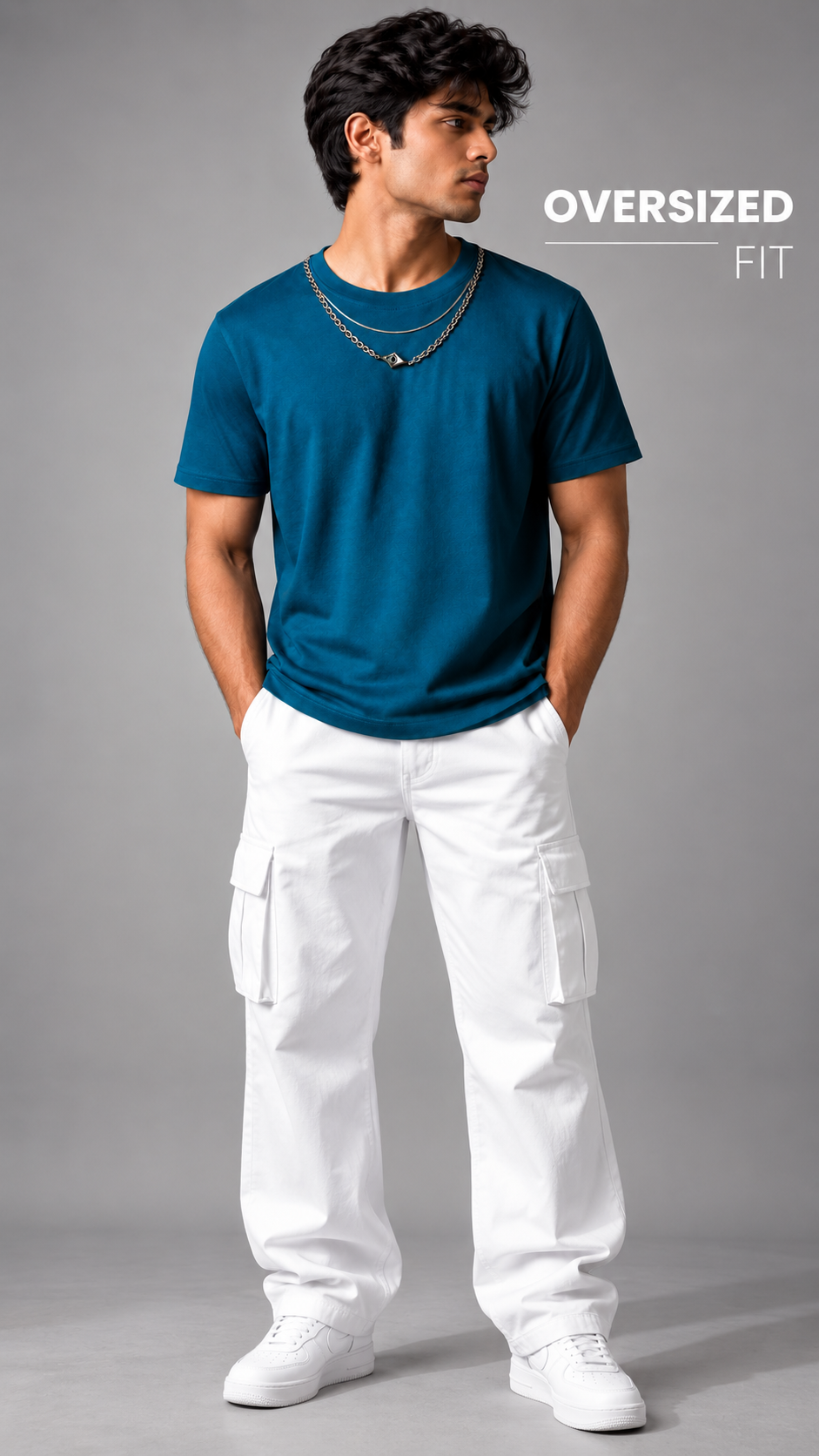 ALAGRAAG TEEL OVERSIZED TEE WITH CHAIN