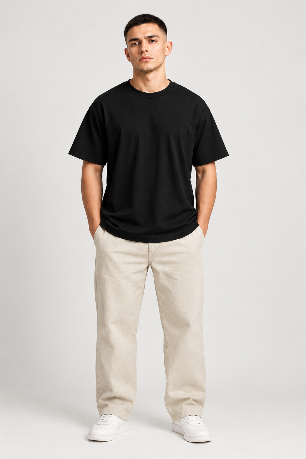 ALAGRAAG ESSENTIALS BLACK OVERSIZED TEE