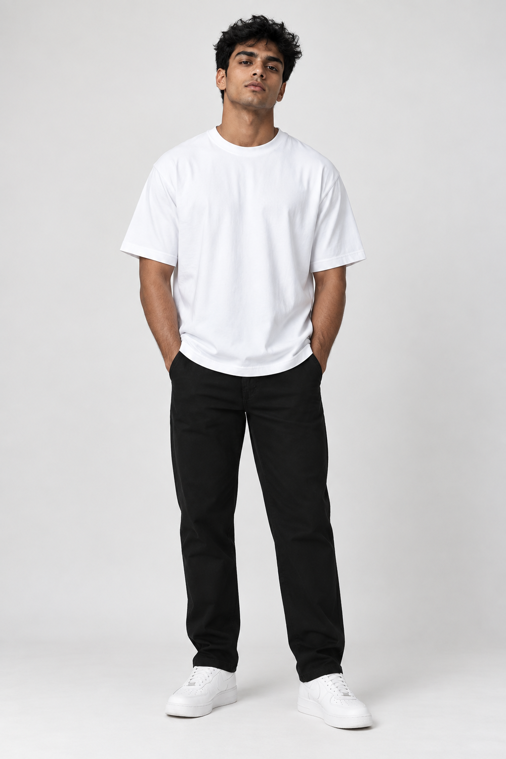 Blank Canvas White Drop Shoulder T-Shirt