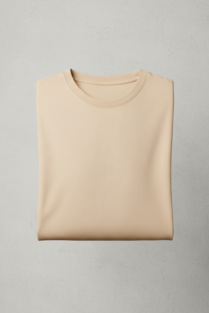 Desert Calm – Beige Drop Shoulder Tee