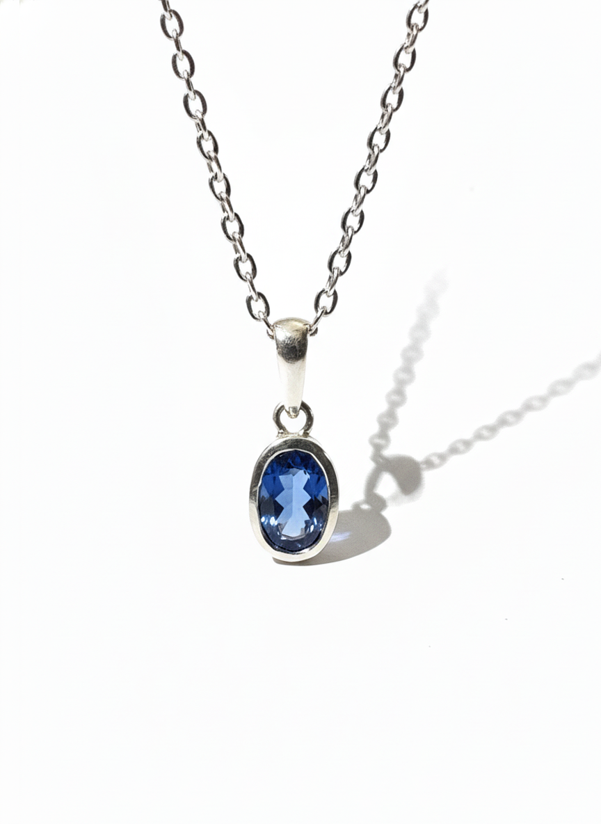 Whisper of Kyanite- Oval Pendant 925 SILVER