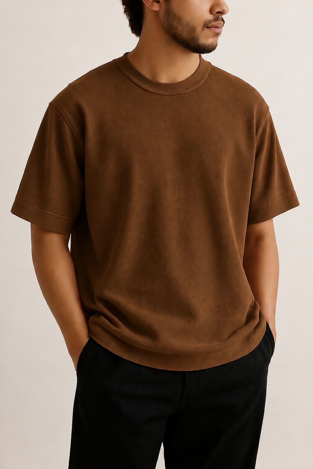 Mocha Drift Oversized T-Shirt