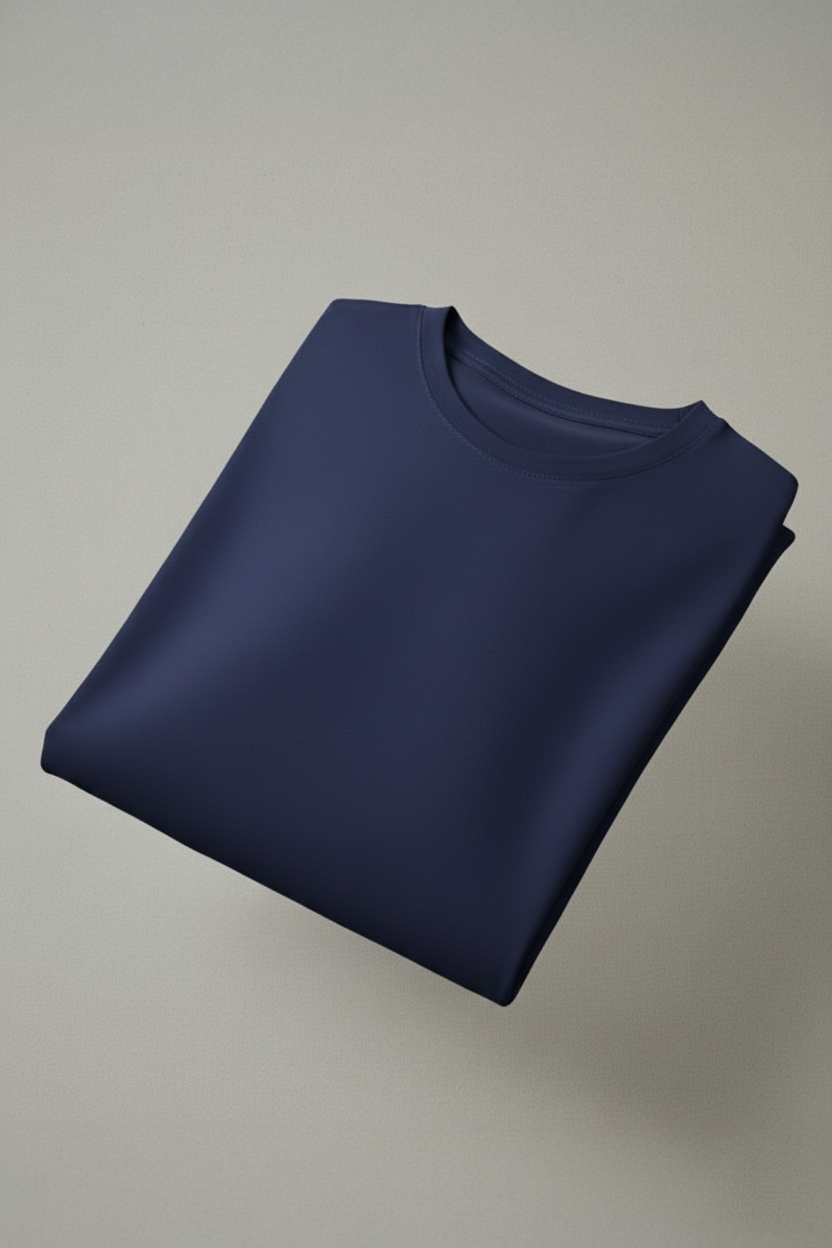 Ocean Ease – Blue Drop Shoulder Tee