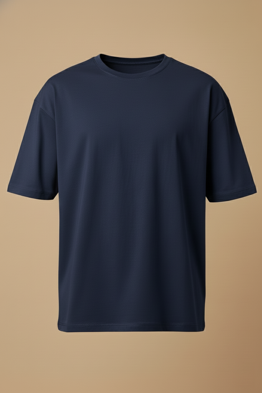 Ocean Ease – Blue Drop Shoulder Tee