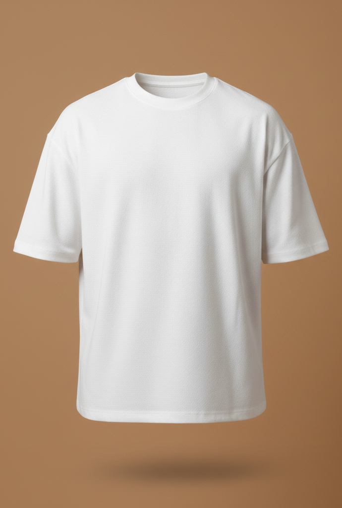 Pure Ease – White Oversized Tee