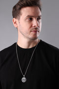 The Crowned Aura | Men’s Oxidized Stainless Steel Necklace