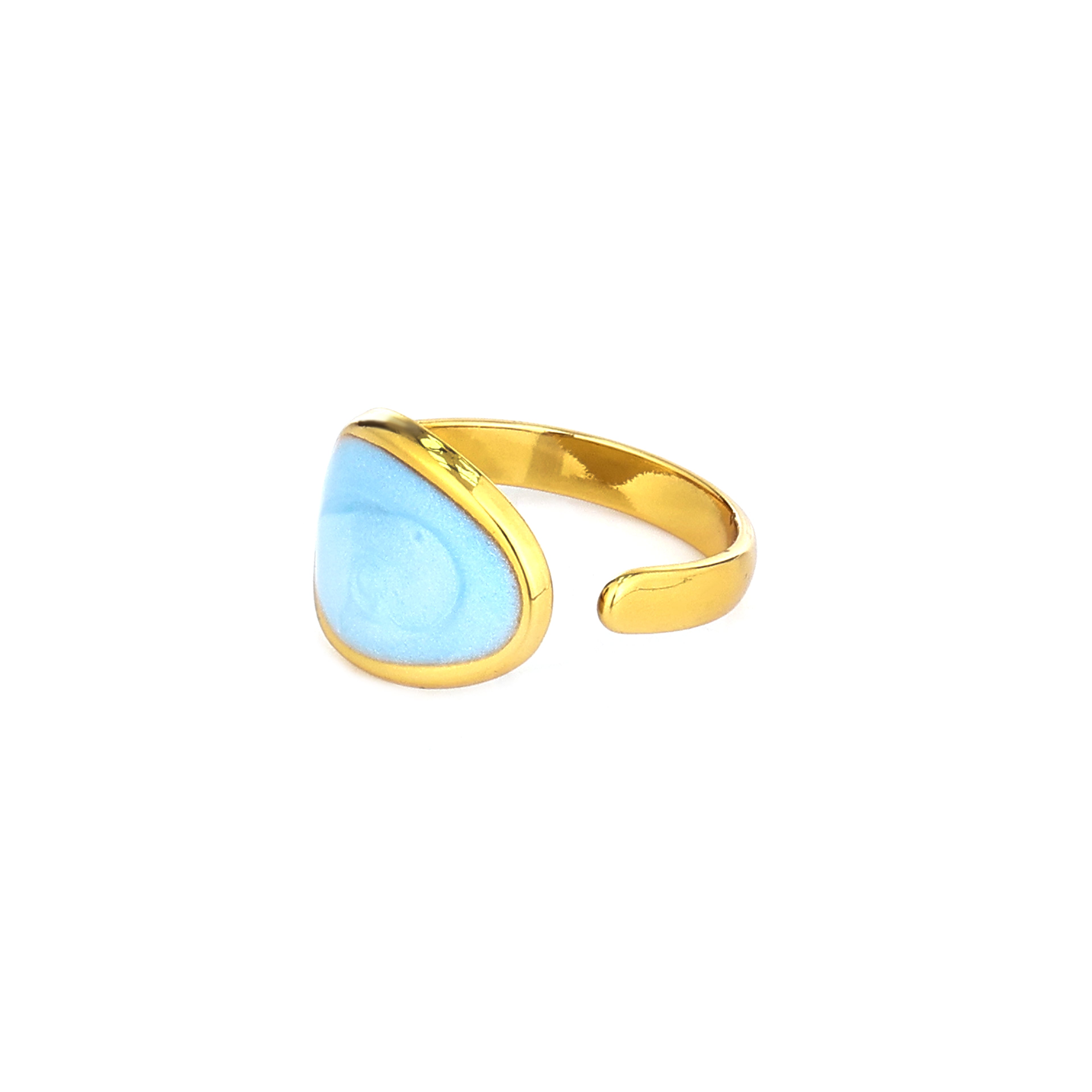 The Azure Wave | Adjustable Enamel Ring