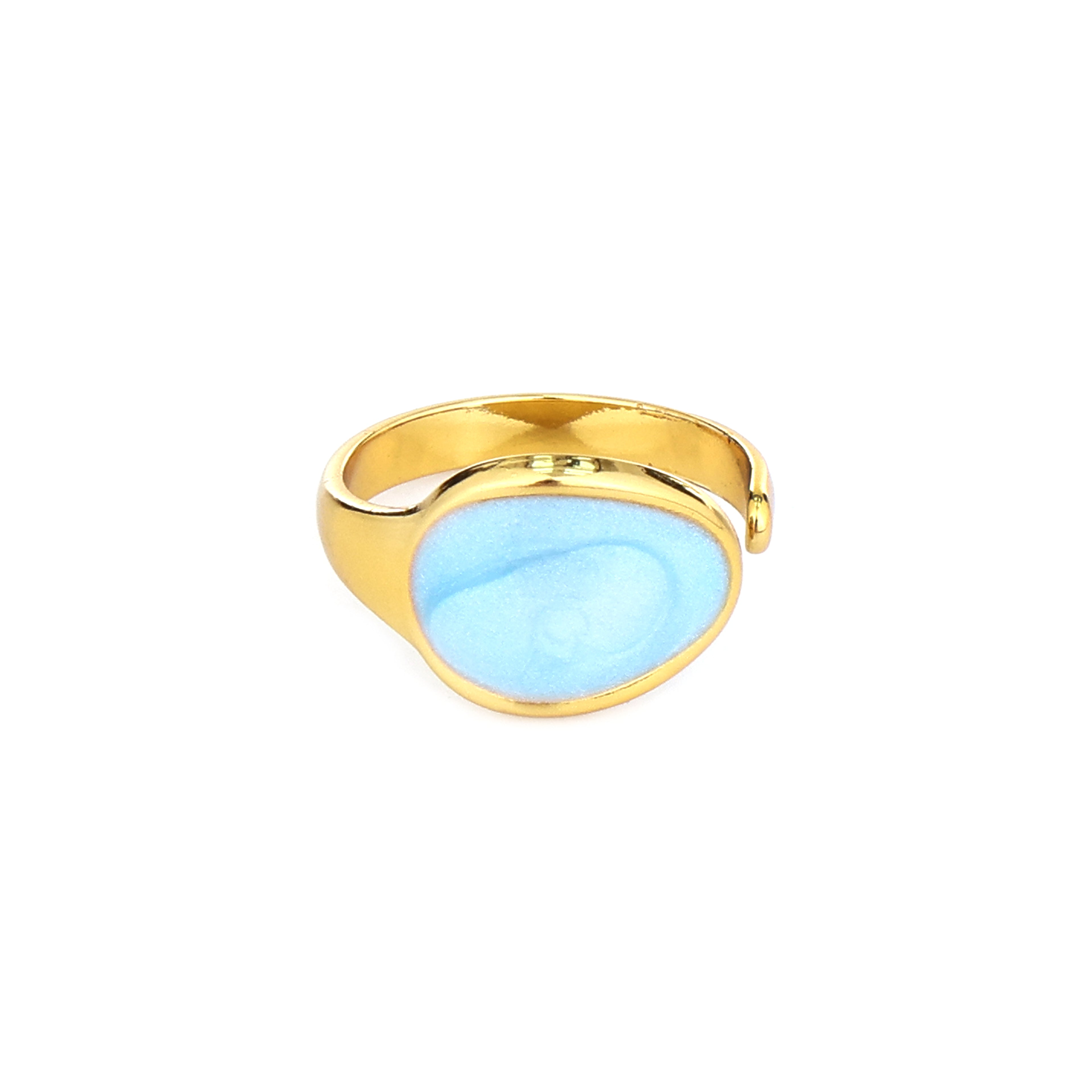 The Azure Wave | Adjustable Enamel Ring