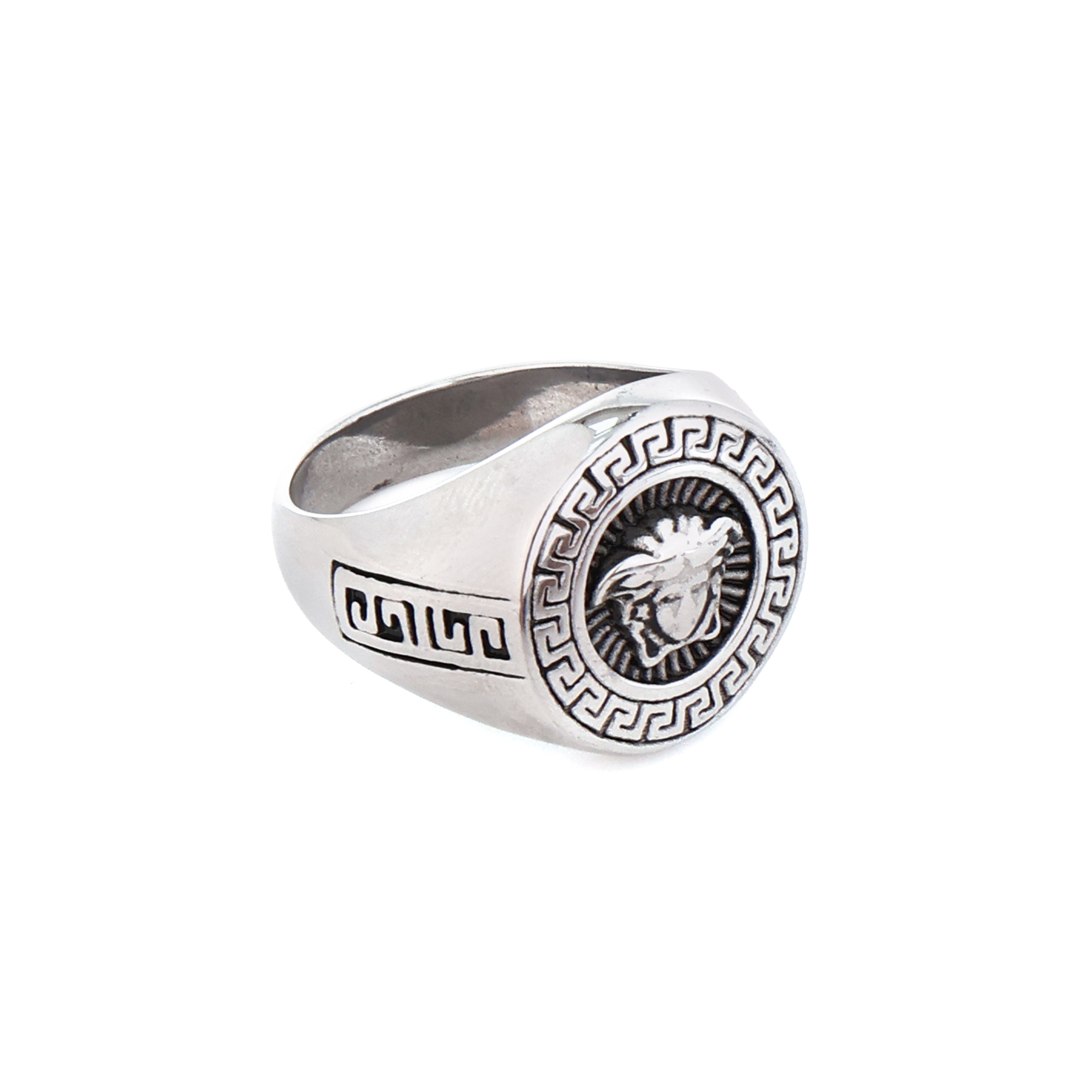 The Mythos Emblem | Oxidized Stainless Steel Ring