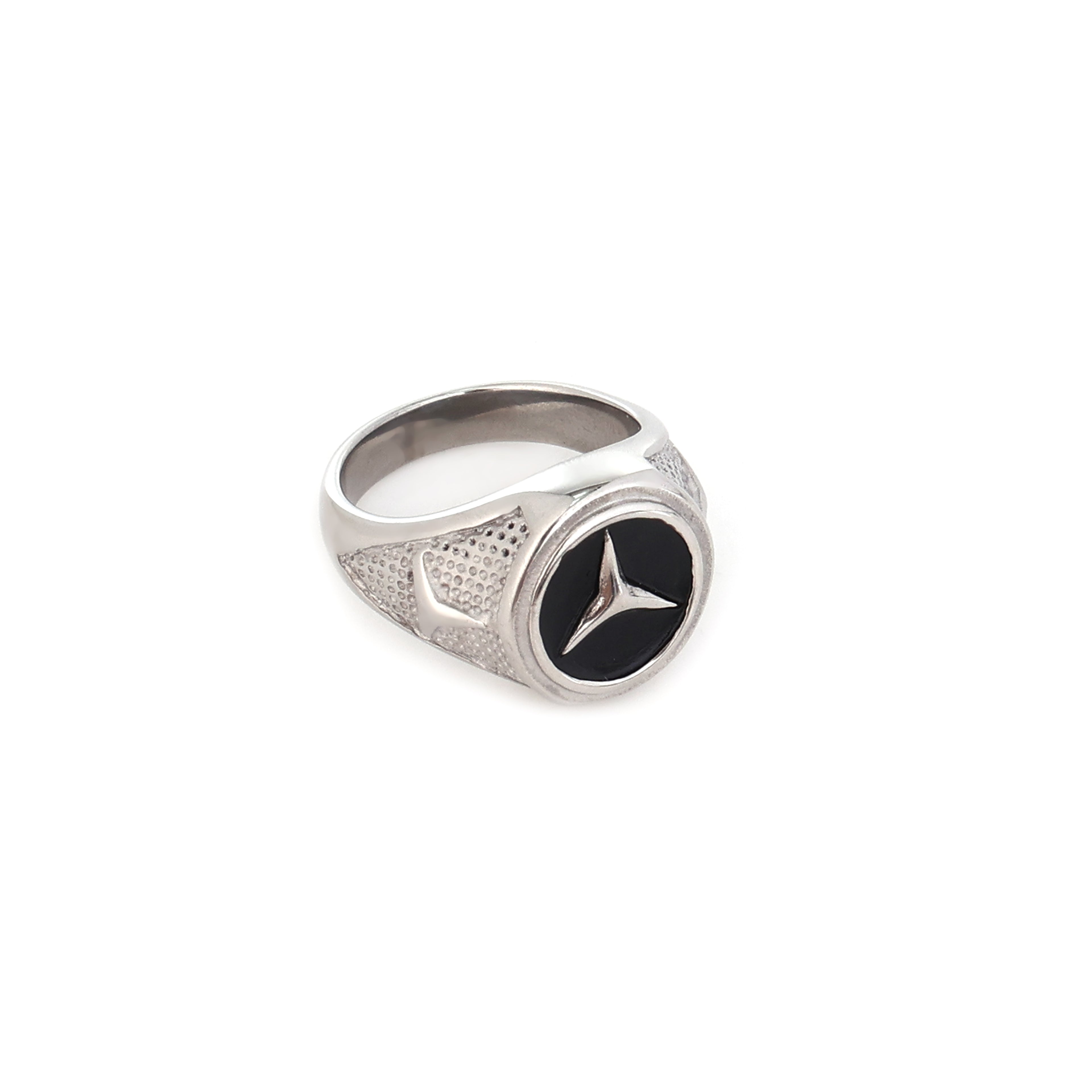 The Zenith Compass | Stainless Steel Signet Ring