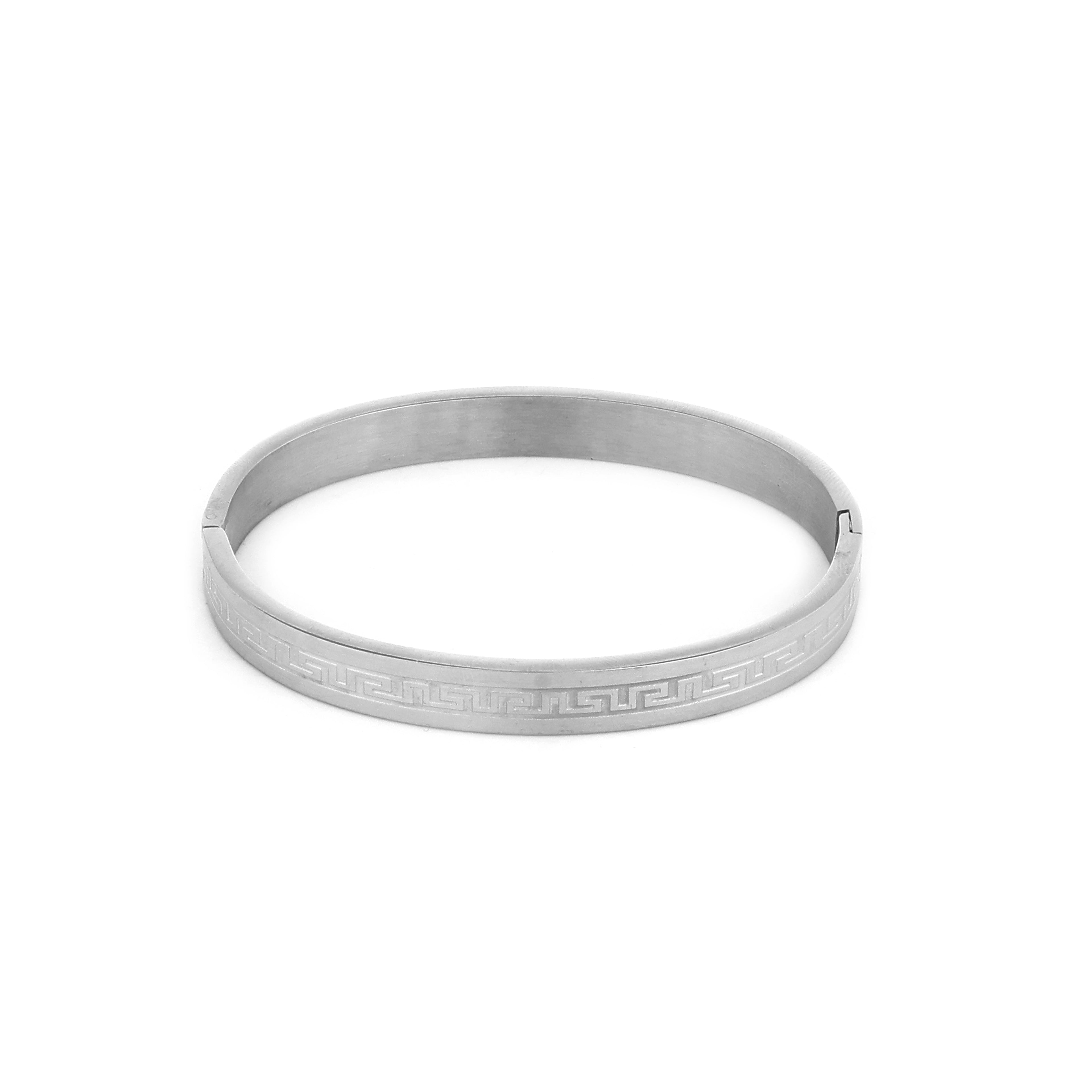The Mythos Cuff | Stainless Steel Greek Men's Key Bangle
