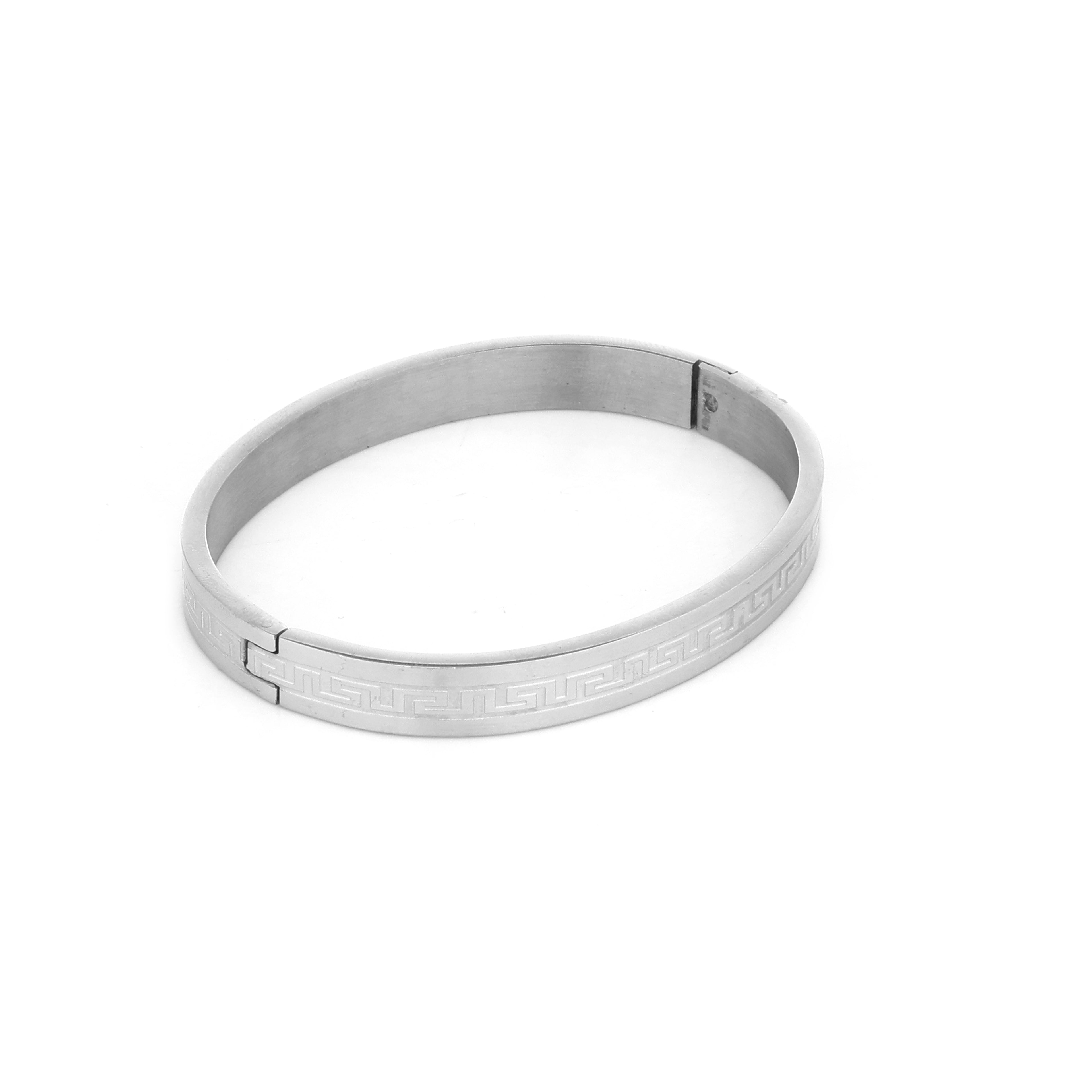 The Mythos Cuff | Stainless Steel Greek Men's Key Bangle