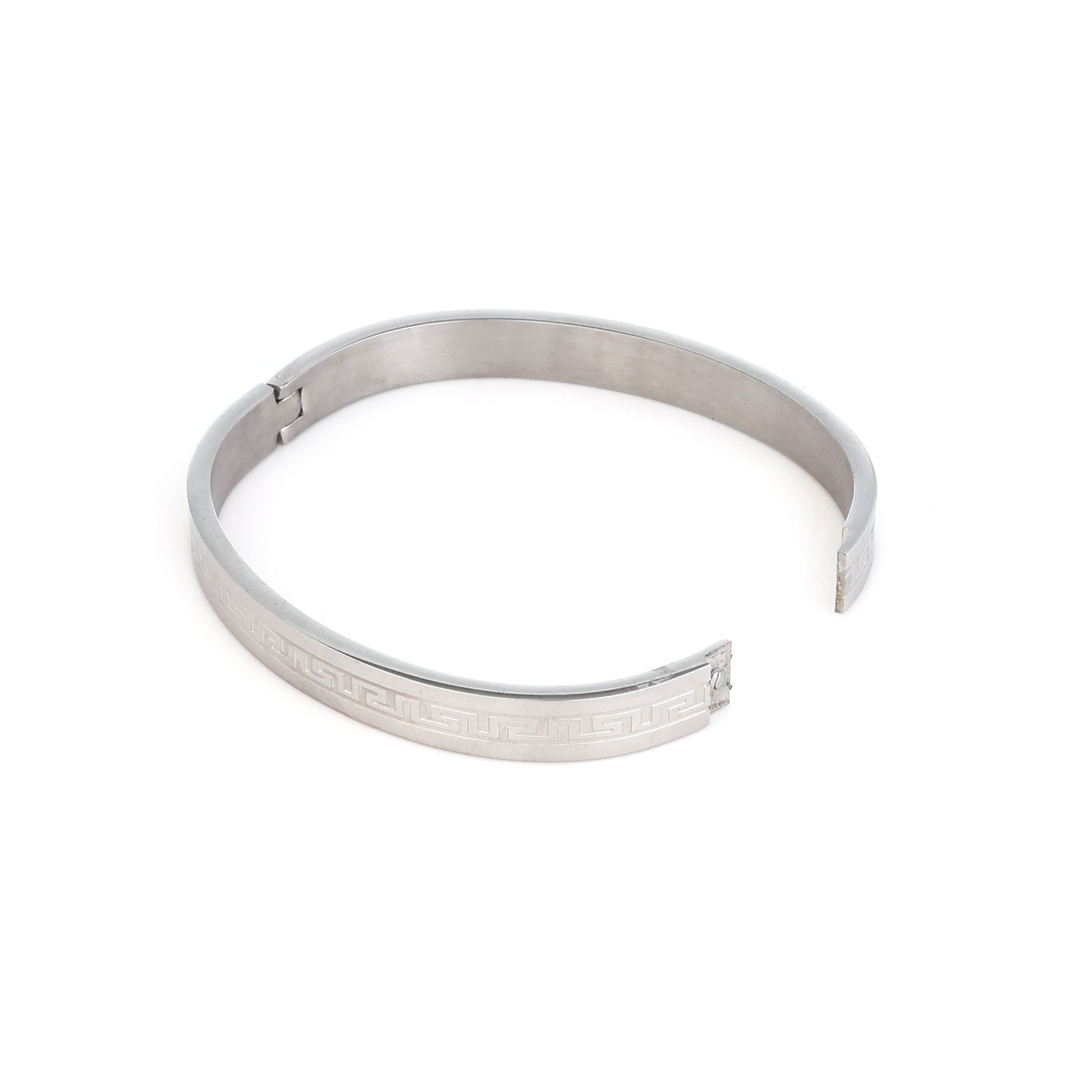 The Mythos Cuff | Stainless Steel Greek Men's Key Bangle