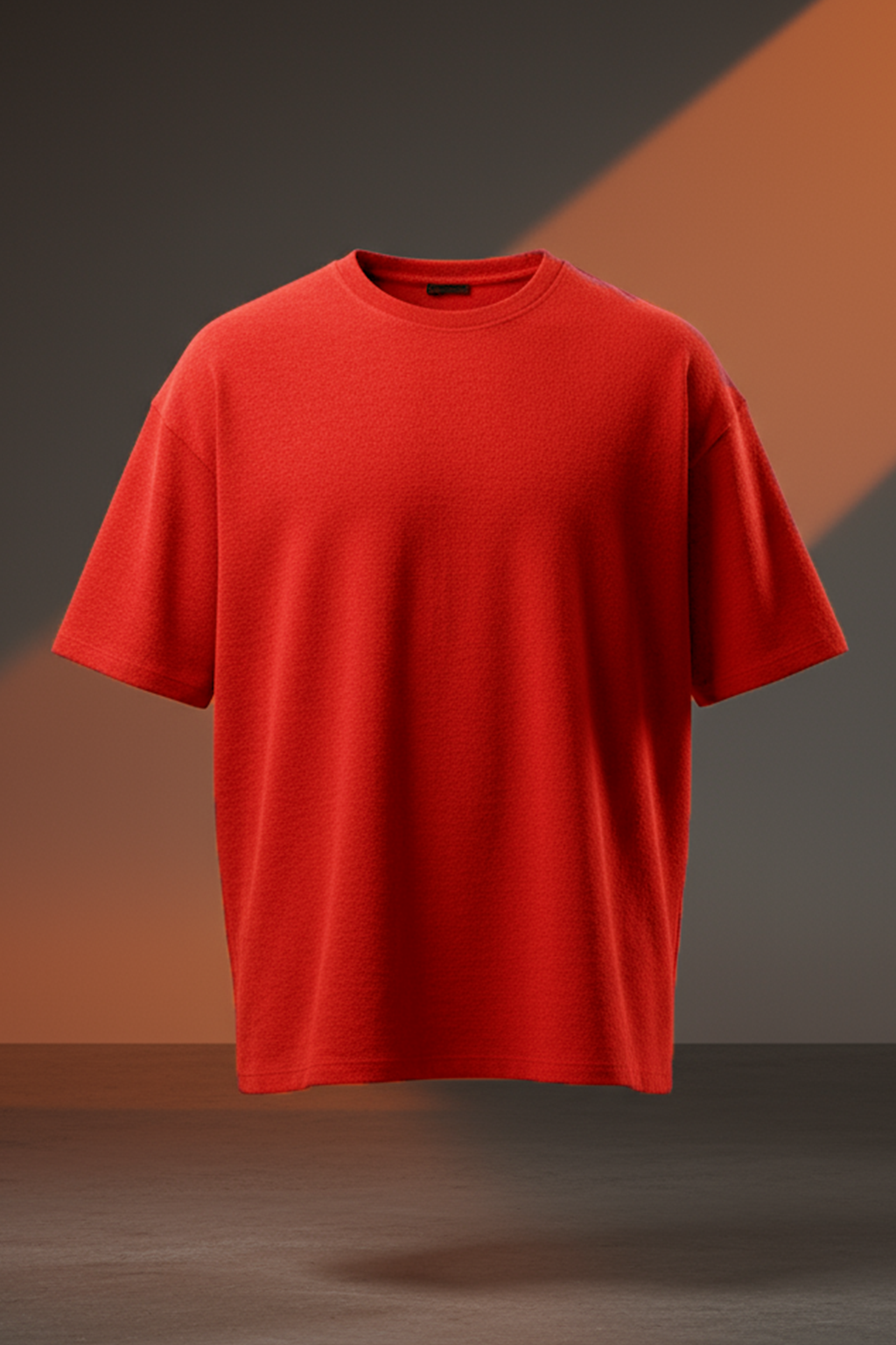 Streetwear Oversized T-Shirt - Bold Cherry Red