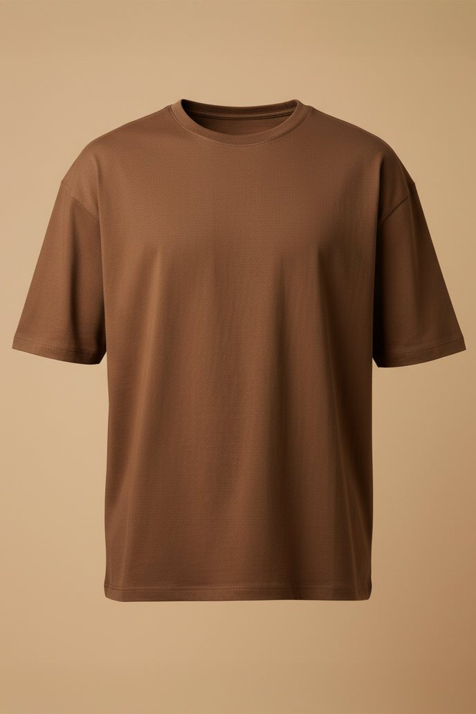 Earth Tone – Brown Drop Shoulder Tee