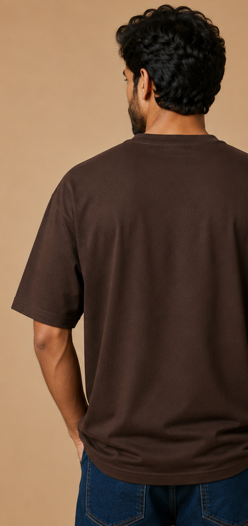 Espresso Brown Drop Shoulder T-Shirt