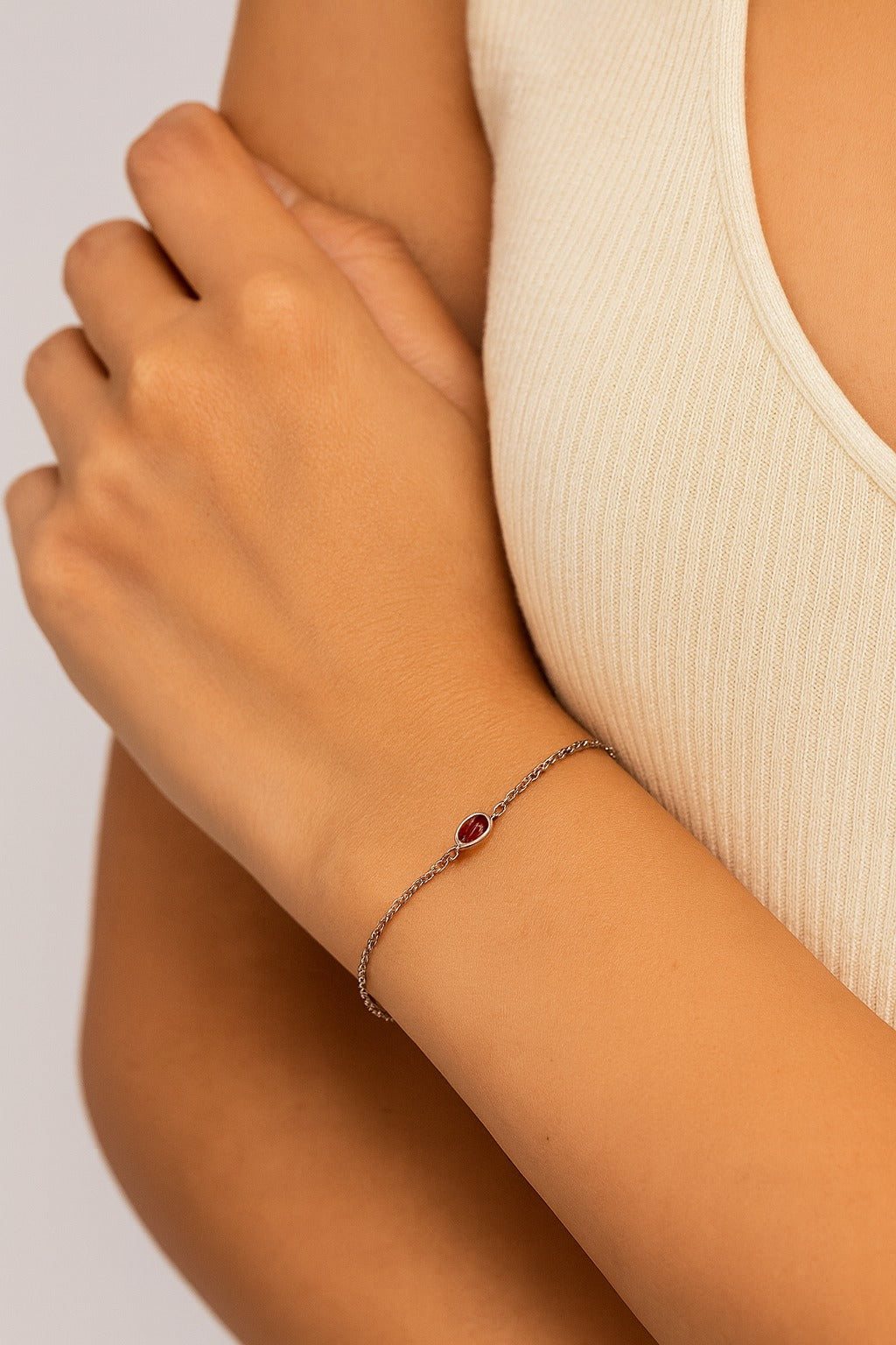 Crimson Glow – Rhodolite Garnet Bracelet | Sterling
