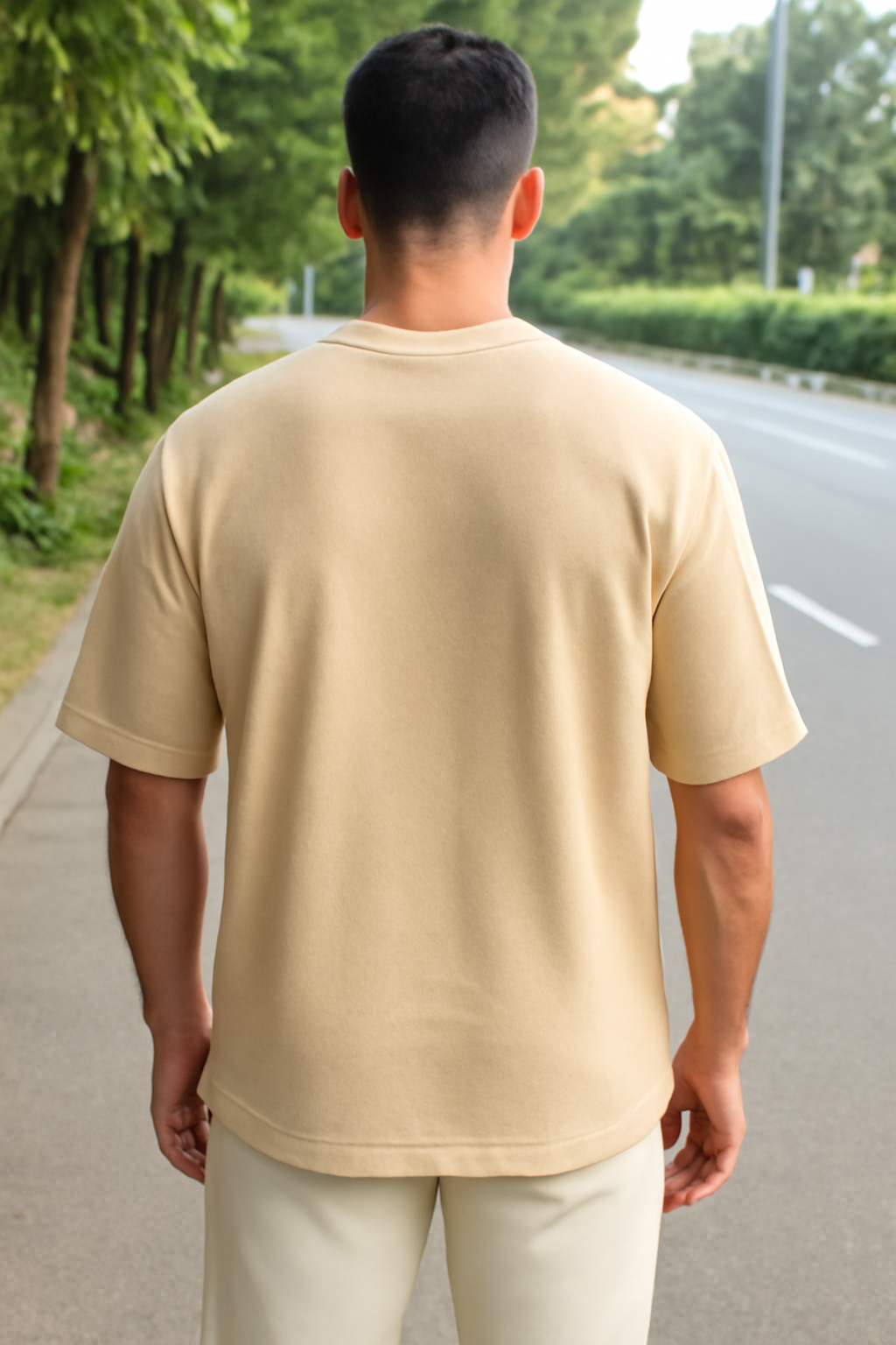 Sand Haze – Beige Oversized Tee