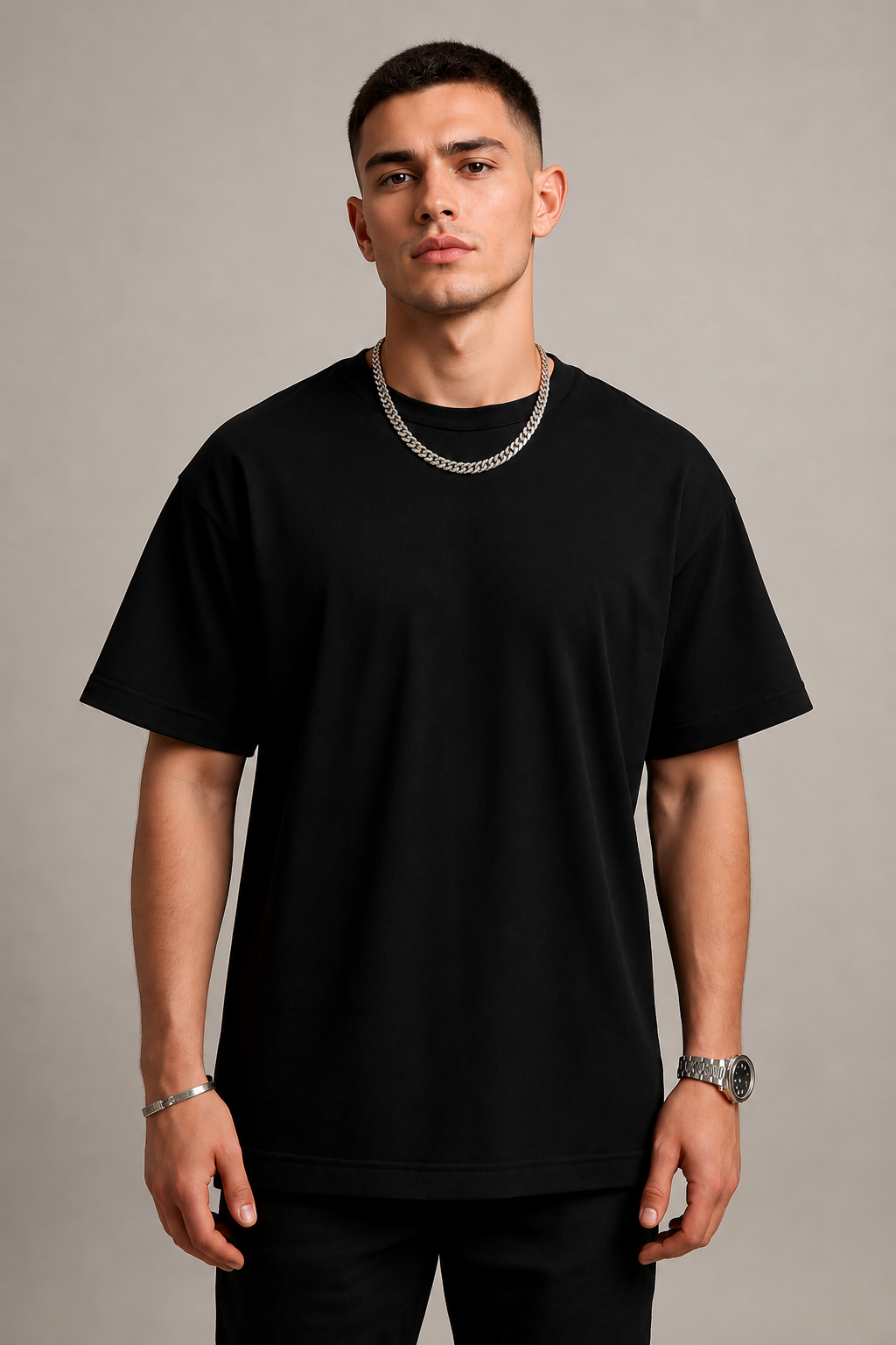 Urban Flow – Black Oversized Tee