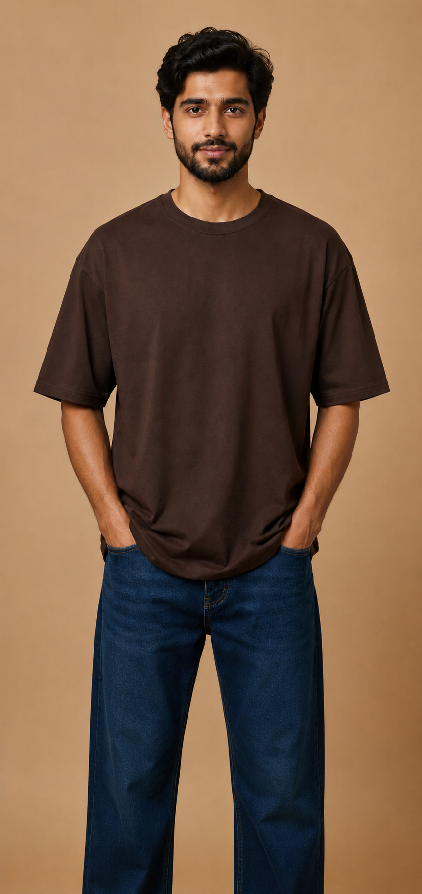 Espresso Brown Drop Shoulder T-Shirt