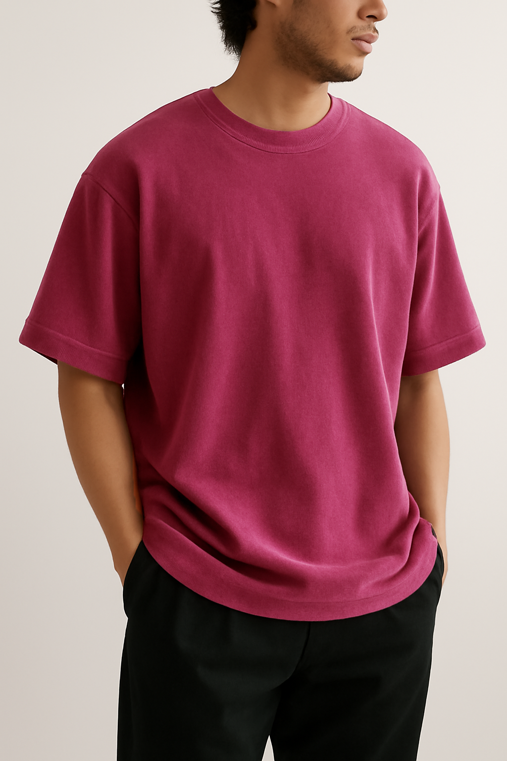 Deep Berry Oversized Tee