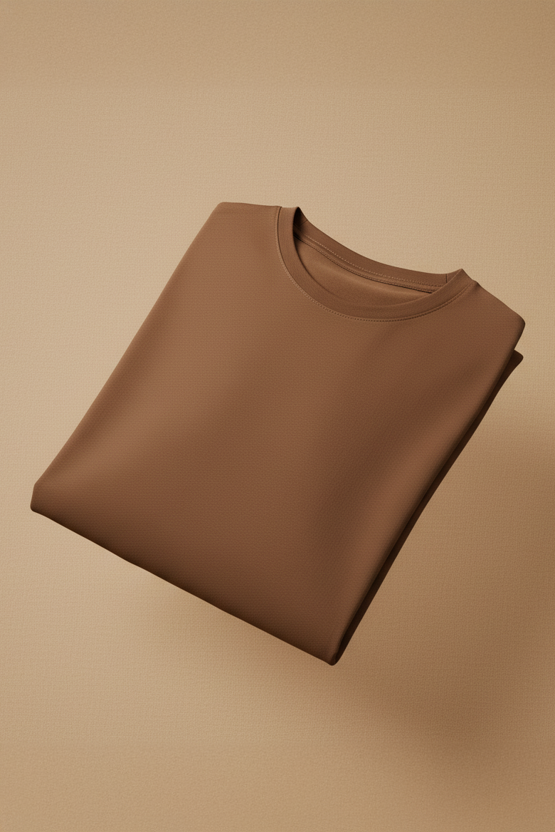 Earth Tone – Brown Drop Shoulder Tee