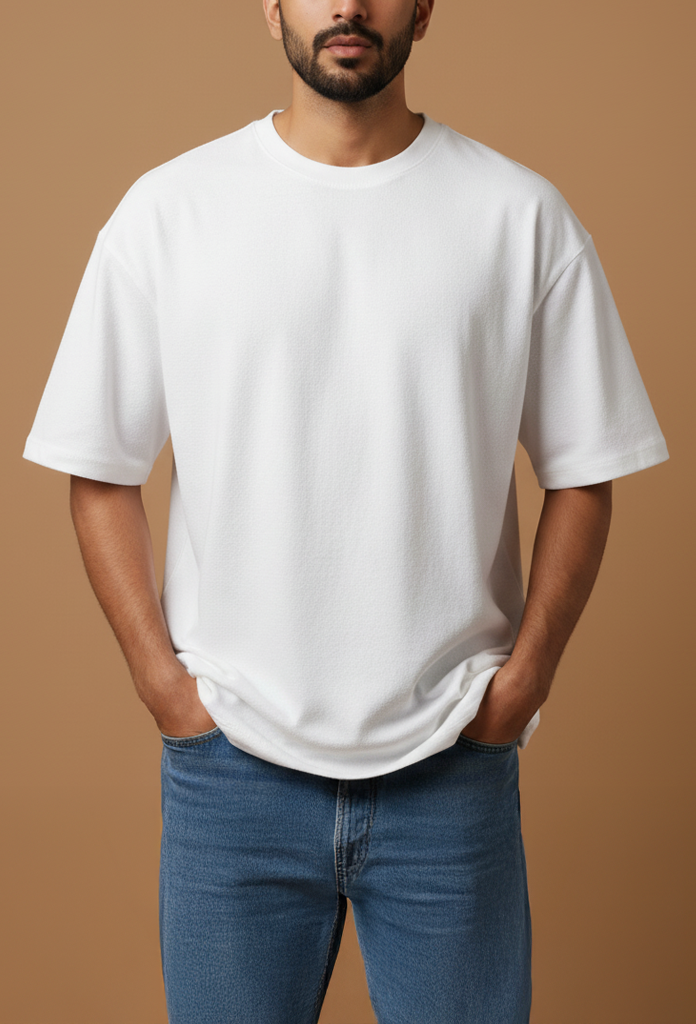 Pure Ease – White Oversized Tee