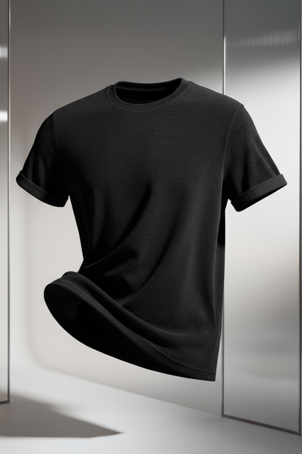 The Essential Black – Drop Shoulder Tee